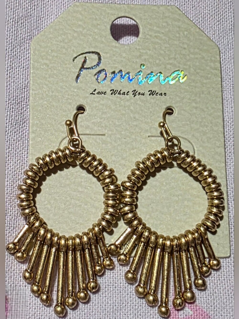 Pomina Hoop Fringe Earrings